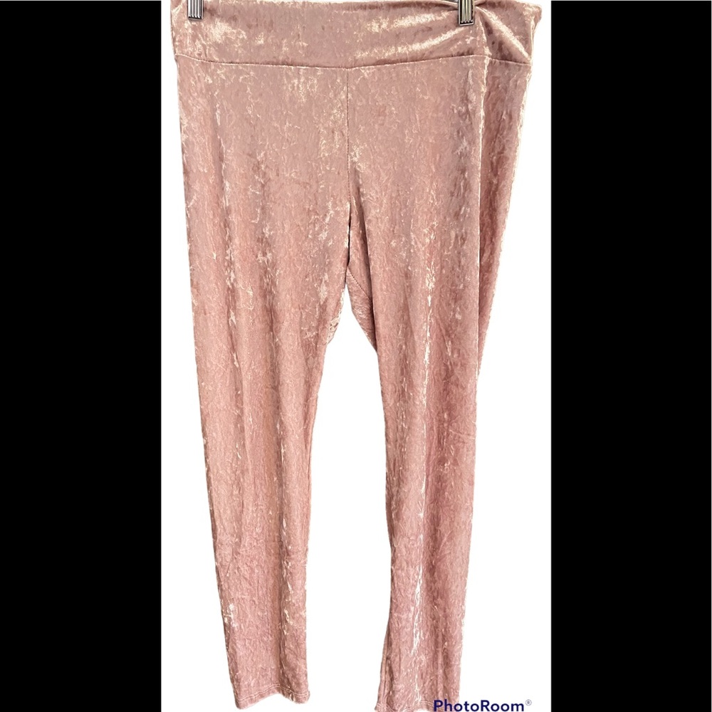Rainbow Light pink velour leggings